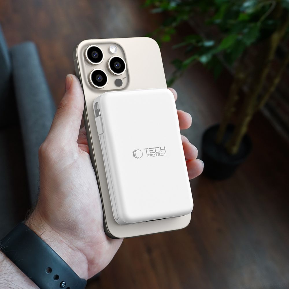 POWERBANK TECH-PROTECT PB31 LIFEMAG MAGSAFE POWER BANK 10000MAH BIAŁY