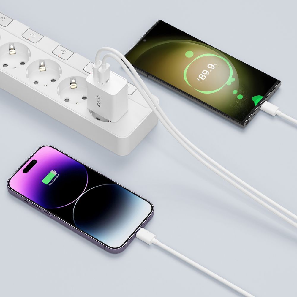 ŁADOWARKA SIECIOWA TECH-PROTECT C35W 2-PORT NETWORK CHARGER PD35W BIAŁA