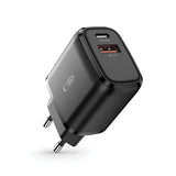 ŁADOWARKA SIECIOWA TECH-PROTECT C20W 2-PORT NETWORK CHARGER PD20W/QC3.0 CZARNA