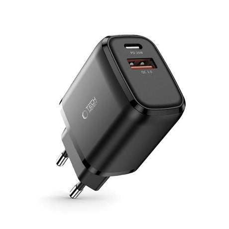 ŁADOWARKA SIECIOWA TECH-PROTECT C20W 2-PORT NETWORK CHARGER PD20W/QC3.0 CZARNA
