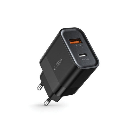 ŁADOWARKA SIECIOWA TECH-PROTECT C30W 2-PORT NETWORK CHARGER PD30W/QC3.0 CZARNA