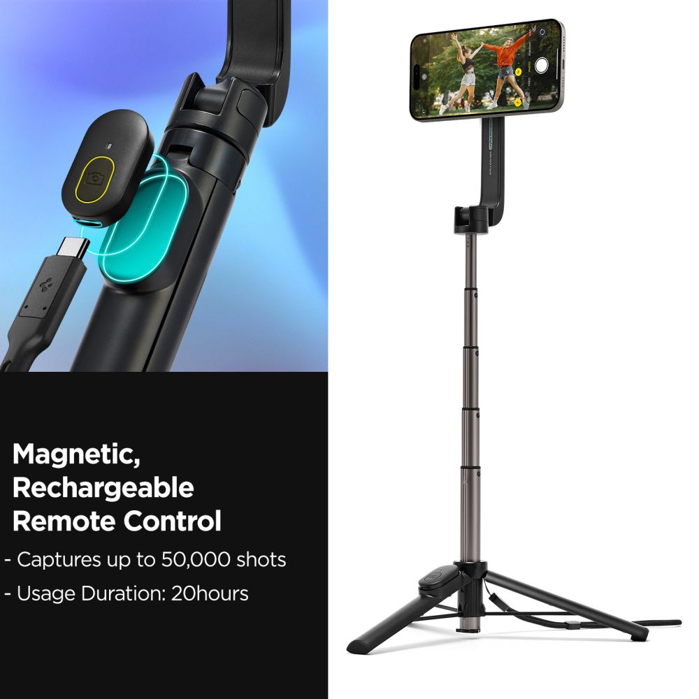 SELFIE STICK TRIPOD SPIGEN S571W MAGSAFE BLUETOOTH CZARNY