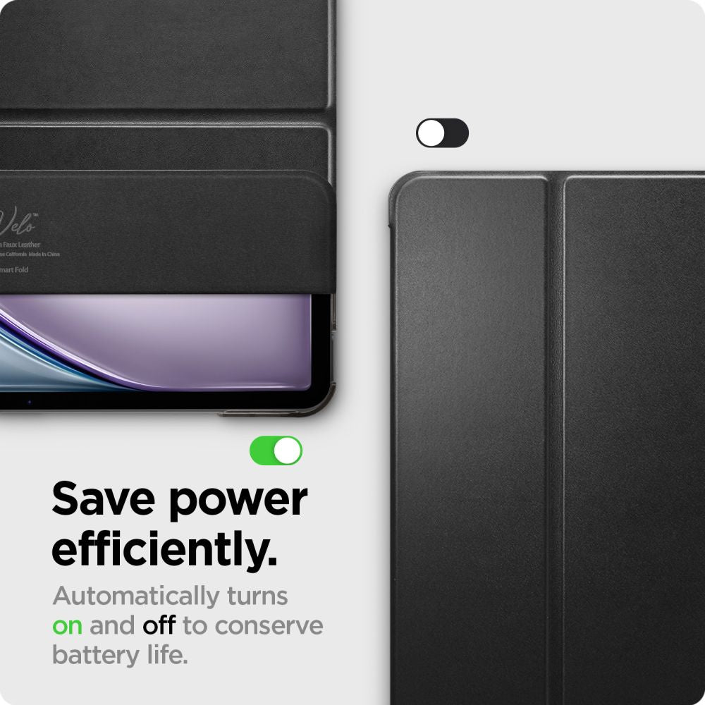 ETUI SPIGEN SMART FOLD IPAD AIR 13” 1 / 2 / 2024-2025 BLACK CZARNE