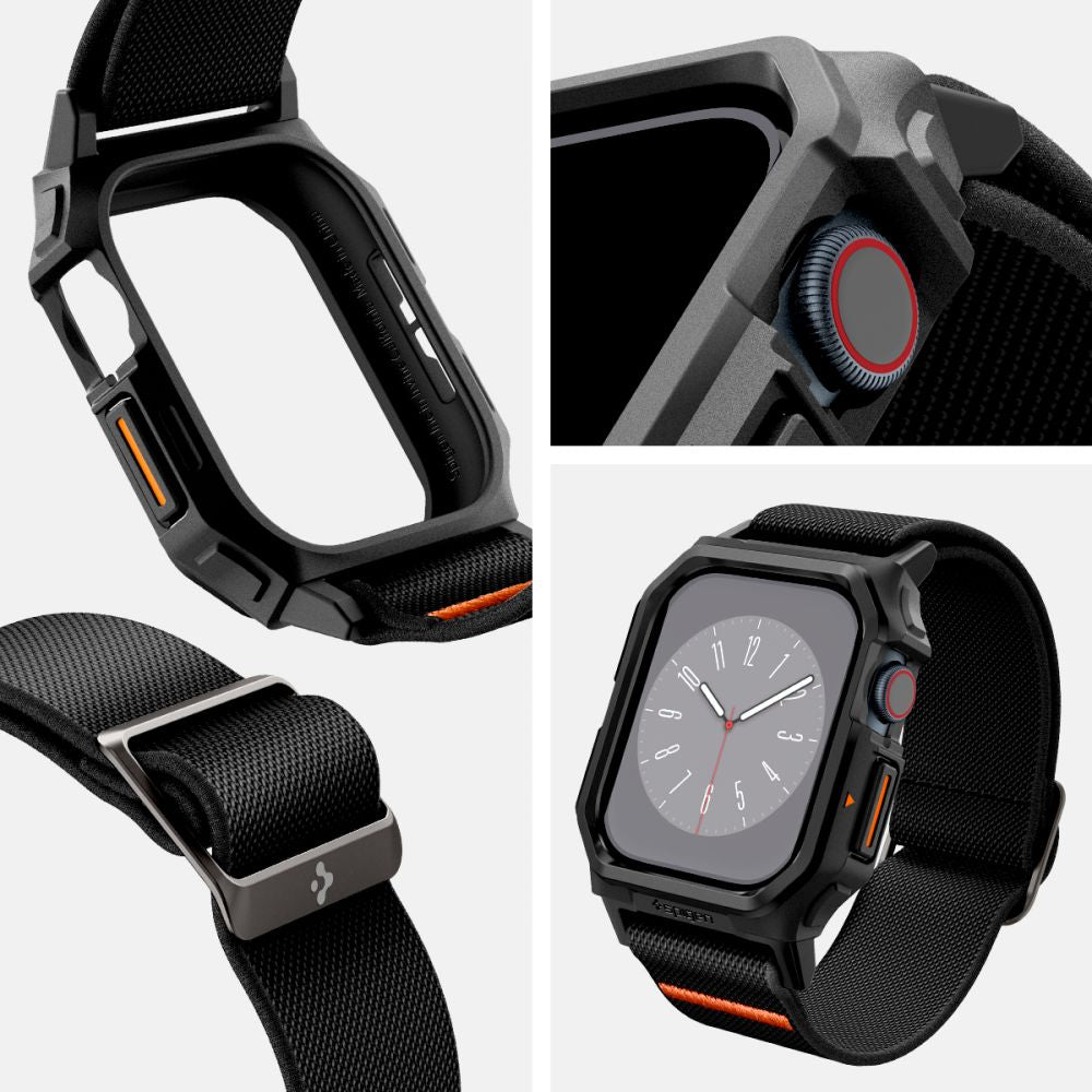 PASEK SPIGEN LITE FIT ”PRO” APPLE WATCH 10 (46 MM) MATTE BLACK CZARNY