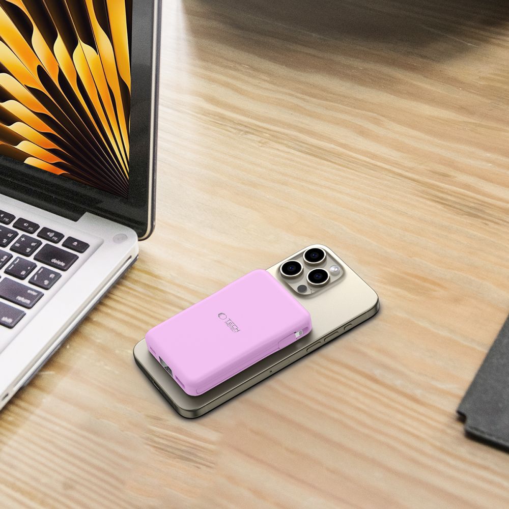 POWERBANK TECH-PROTECT PB31 LIFEMAG MAGSAFE POWER BANK 10000MAH LAVENDER FIOLETOWY