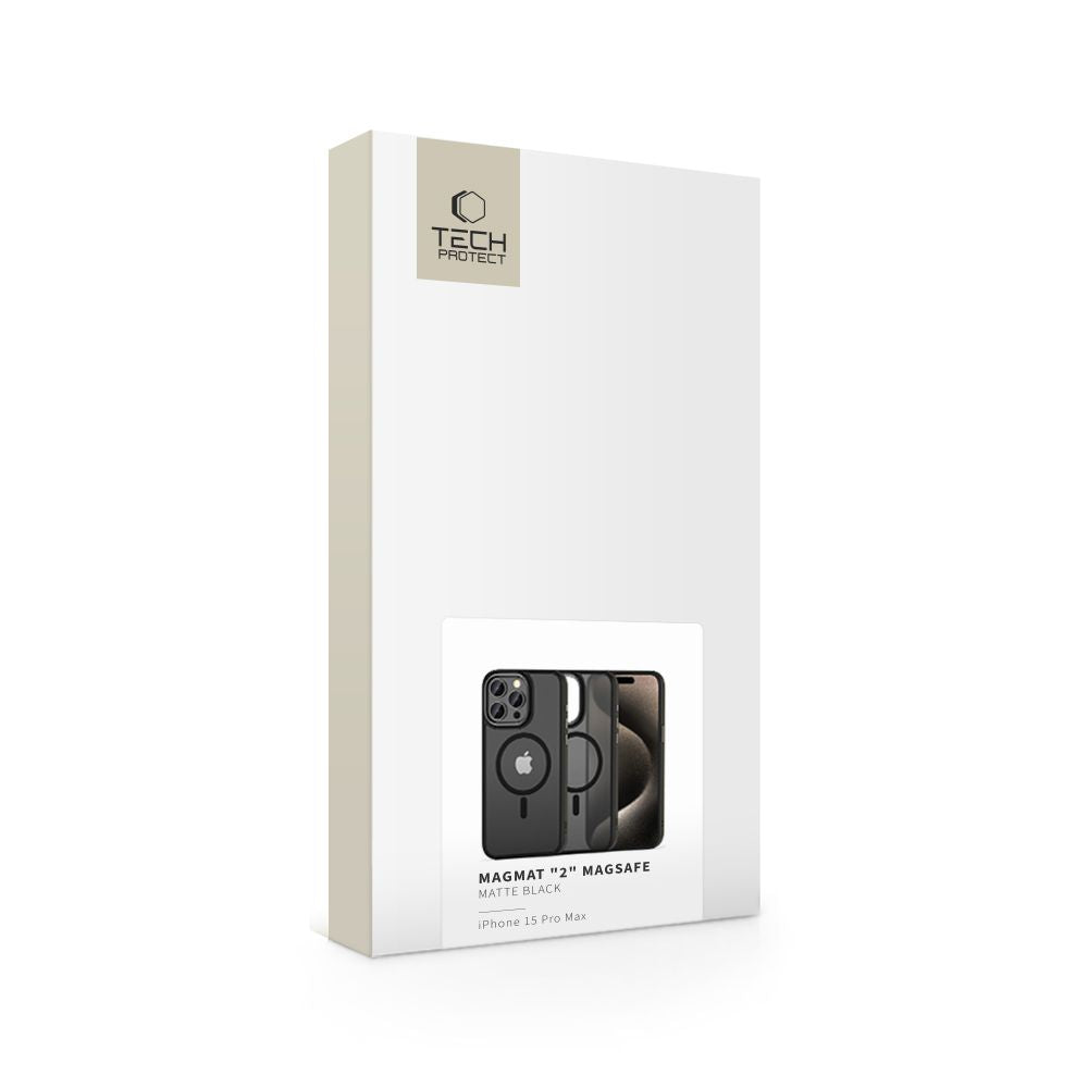ETUI TECH-PROTECT MAGMAT ”2” MAGSAFE IPHONE 15 PRO MAX CZARNE