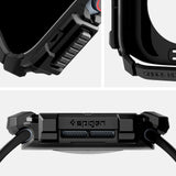 PASEK NAKŁADKA SPIGEN RUGGED ARMOR APPLE WATCH 10 (42 MM) CZARNY