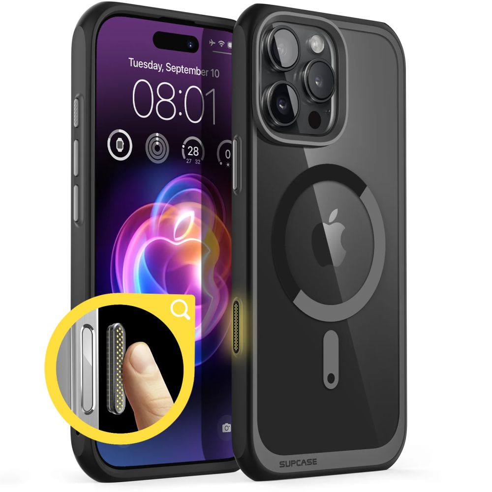 ETUI SUPCASE UB MAG MAGSAFE IPHONE 16 PRO CZARNE