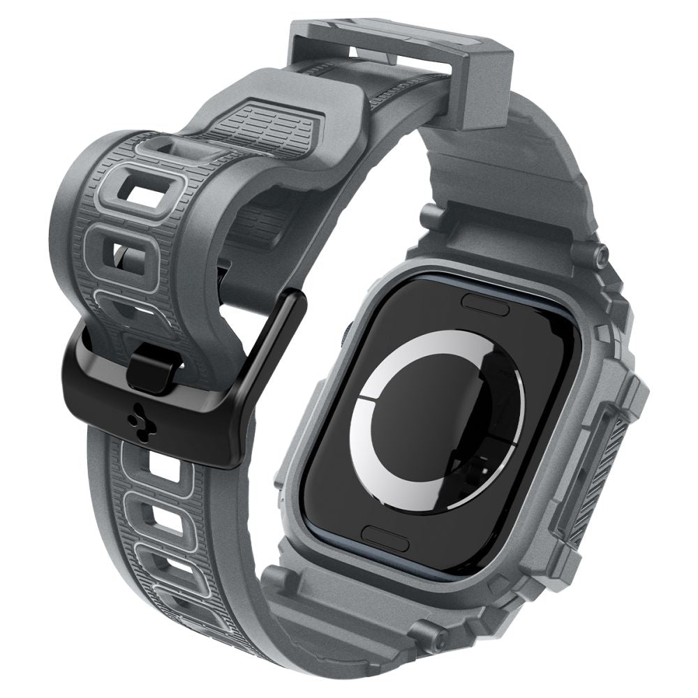 PASEK SPIGEN RUGGED ARMOR ”PRO” APPLE WATCH 10 (46 MM) SZARY