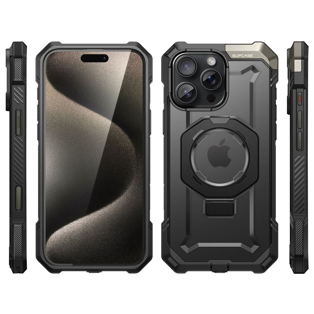 ETUI SUPCASE UB GRIP MAG MAGSAFE IPHONE 16 PRO MAX CZARNE