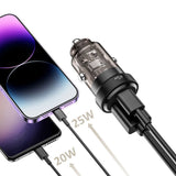 ŁADOWARKA SAMOCHODOWA TECH-PROTECT CC45W 2-PORT CAR CHARGER PD45W/QC3.0 CZARNA