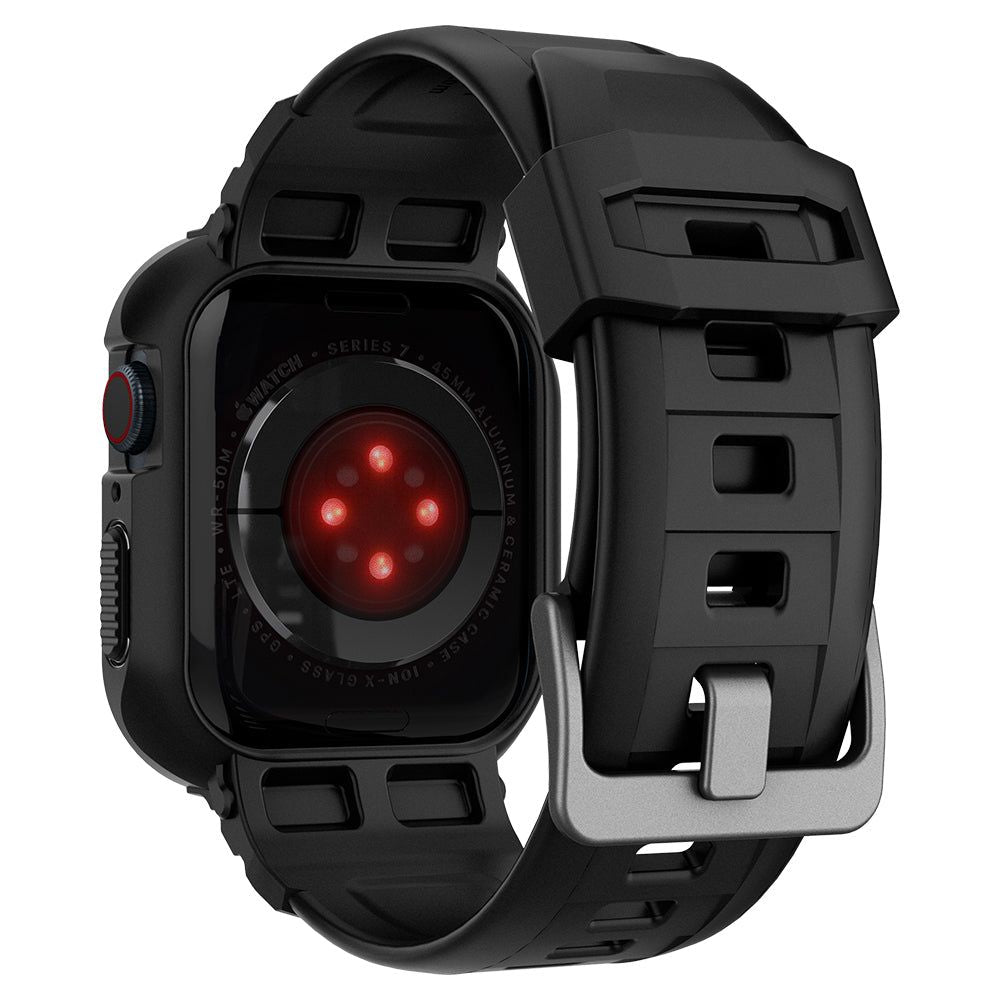 PASEK SPIGEN RUGGED ARMOR ”PRO” APPLE WATCH 4 / 5 / 6 / 7 / 8 / 9 / SE (44 / 45 MM) CZARNY
