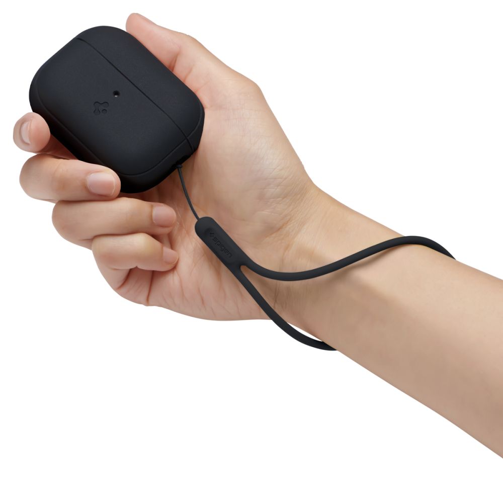 ETUI NA SŁUCHAWKI SPIGEN SILICONE FIT STRAP APPLE AIRPODS PRO 1 / 2 CZARNE