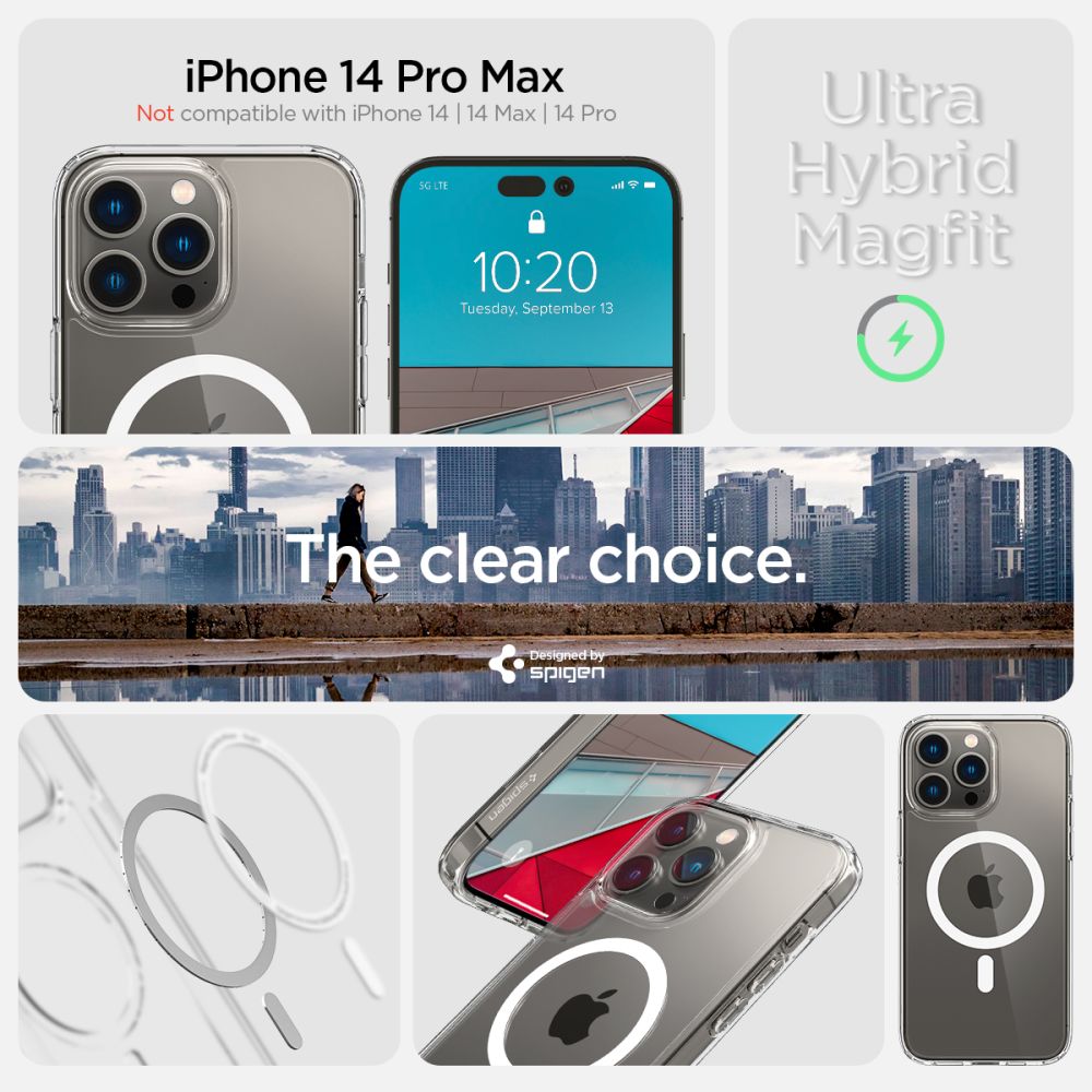 ETUI SPIGEN ULTRA HYBRID MAG MAGSAFE IPHONE 14 PRO MAX WHITE BIAŁE