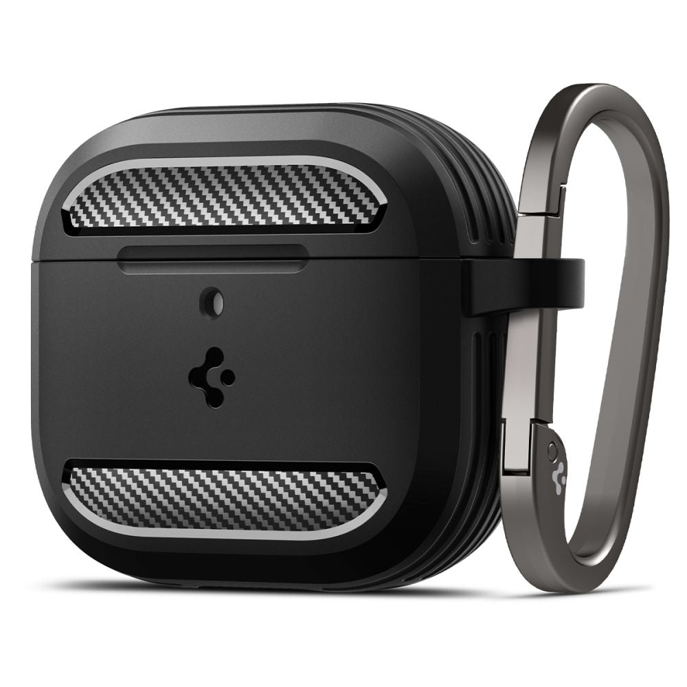 ETUI NA SŁUCHAWKI SPIGEN RUGGED ARMOR APPLE AIRPODS 4 CZARNE