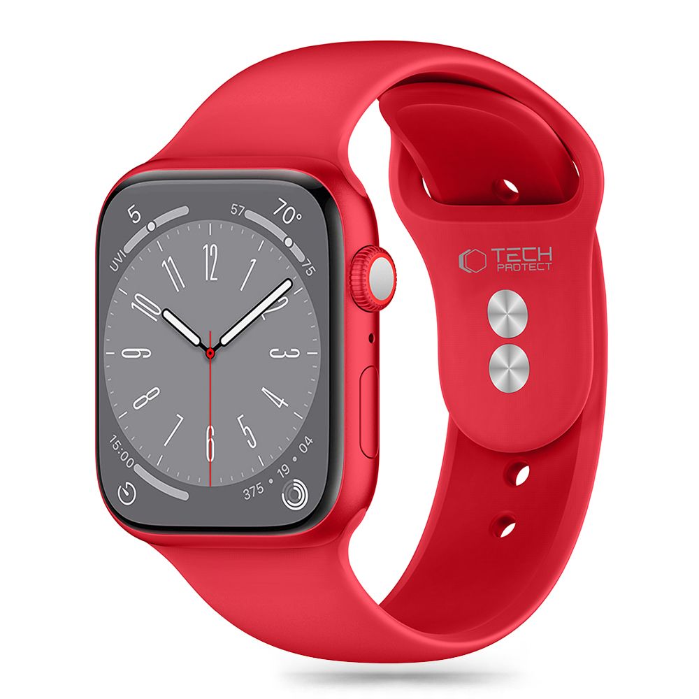 PASEK TECH-PROTECT SILICONE APPLE WATCH 6 / 7 / 8 / 9 / 10 / SE / ULTRA 1 / 2 (44 / 45 / 46 / 49 MM) CZERWONY