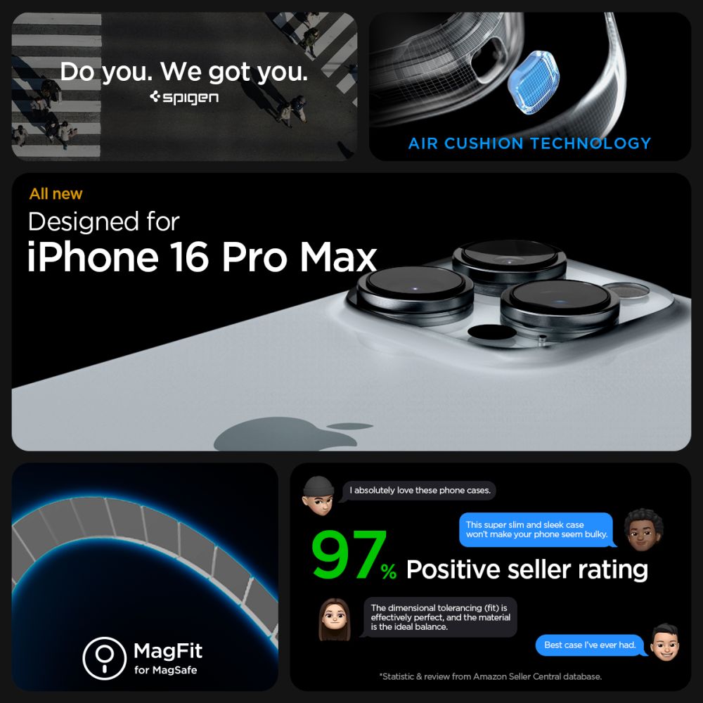 ETUI SPIGEN ENZO ARAMID MAG MAGSAFE IPHONE 16 PRO MAX BLACK/NATURAL CZARNE