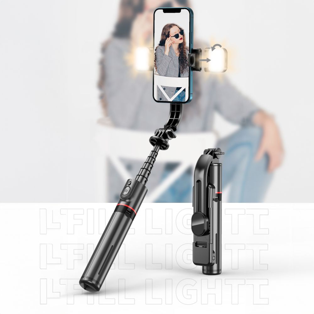 TECH-PROTECT L05S BLUETOOTH SELFIE STICK TRIPOD & LED LIGHT CZARNY