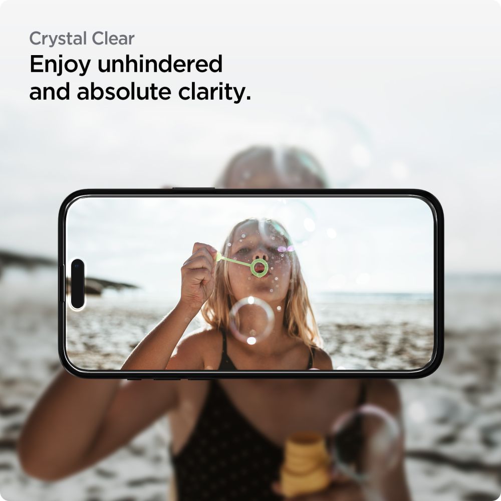 SZKŁO HARTOWANE SPIGEN ALM GLASS FC 2-PACK IPHONE 14 PRO BLACK CZARNA RAMKA