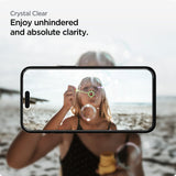 SZKŁO HARTOWANE SPIGEN ALM GLASS FC 2-PACK IPHONE 14 PRO BLACK CZARNA RAMKA