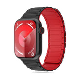 PASEK TECH-PROTECT ICONBAND MAGNETIC APPLE WATCH 4 / 5 / 6 / 7 / 8 / 9 / SE / ULTRA 1 / 2 (42 / 44 / 45 / 49 MM) BLACK/RED CZARNO CZERWONY