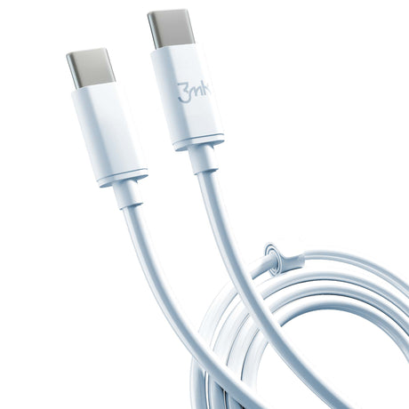KABEL 3MK HYPER CABLE USB C DO USB C 2M 100W BIAŁY
