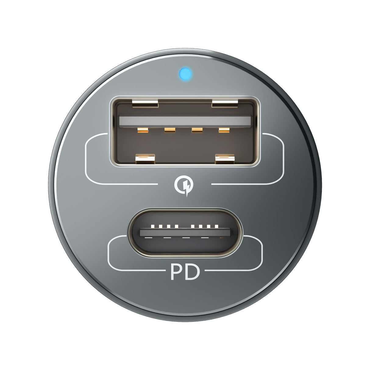 ŁADOWARKA SAMOCHODOWA 3MK HYPER 100W PD QC PPS 1 USB I 1 USB C SILVER/GRAY SZARA