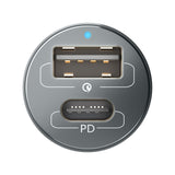 ŁADOWARKA SAMOCHODOWA 3MK HYPER 100W PD QC PPS 1 USB I 1 USB C SILVER/GRAY SZARA