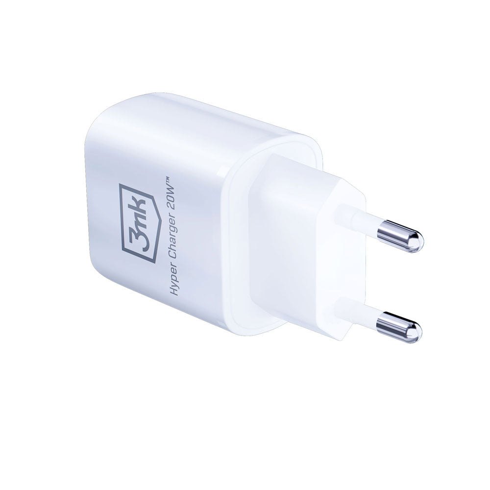 ŁADOWARKA SIECIOWA 3MK HYPER CHARGER 20W 1 USB I 1 USB C BIAŁA