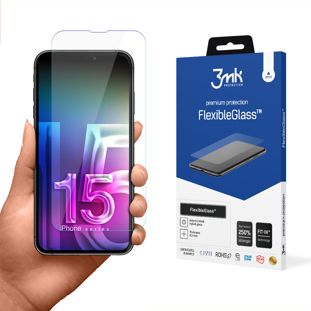 SZKŁO APPLE IPHONE 15 PRO - 3MK FLEXIBLEGLASS