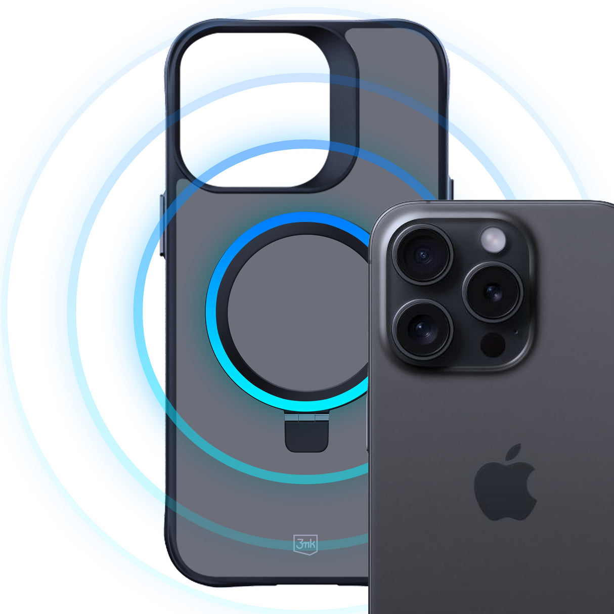 ETUI APPLE IPHONE 16 PRO - 3MK SMOKE CASE MAG&STAND