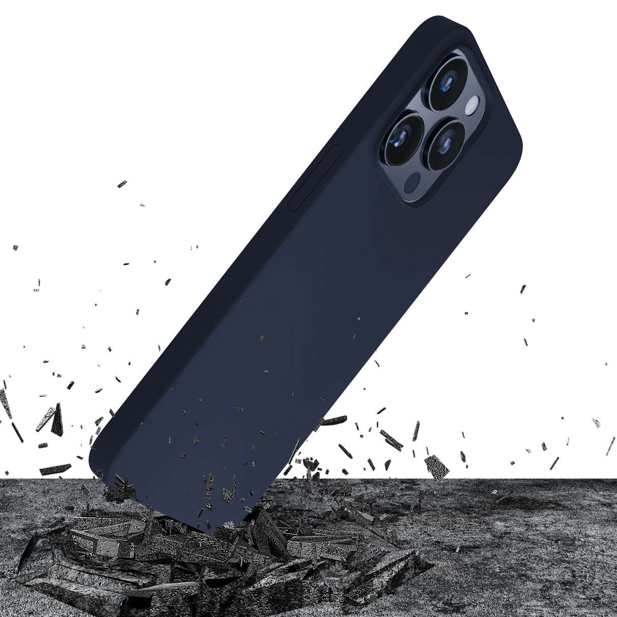 ETUI APPLE IPHONE 15 PRO - 3MK SILICONE CASE DARK NAVY GRANATOWE