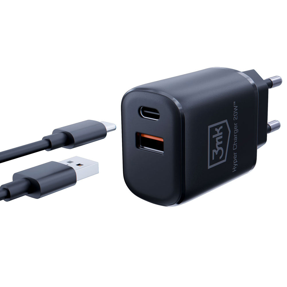 ŁADOWARKA SIECIOWA 3MK HYPER CHARGER 20W BLACK CZARNA
