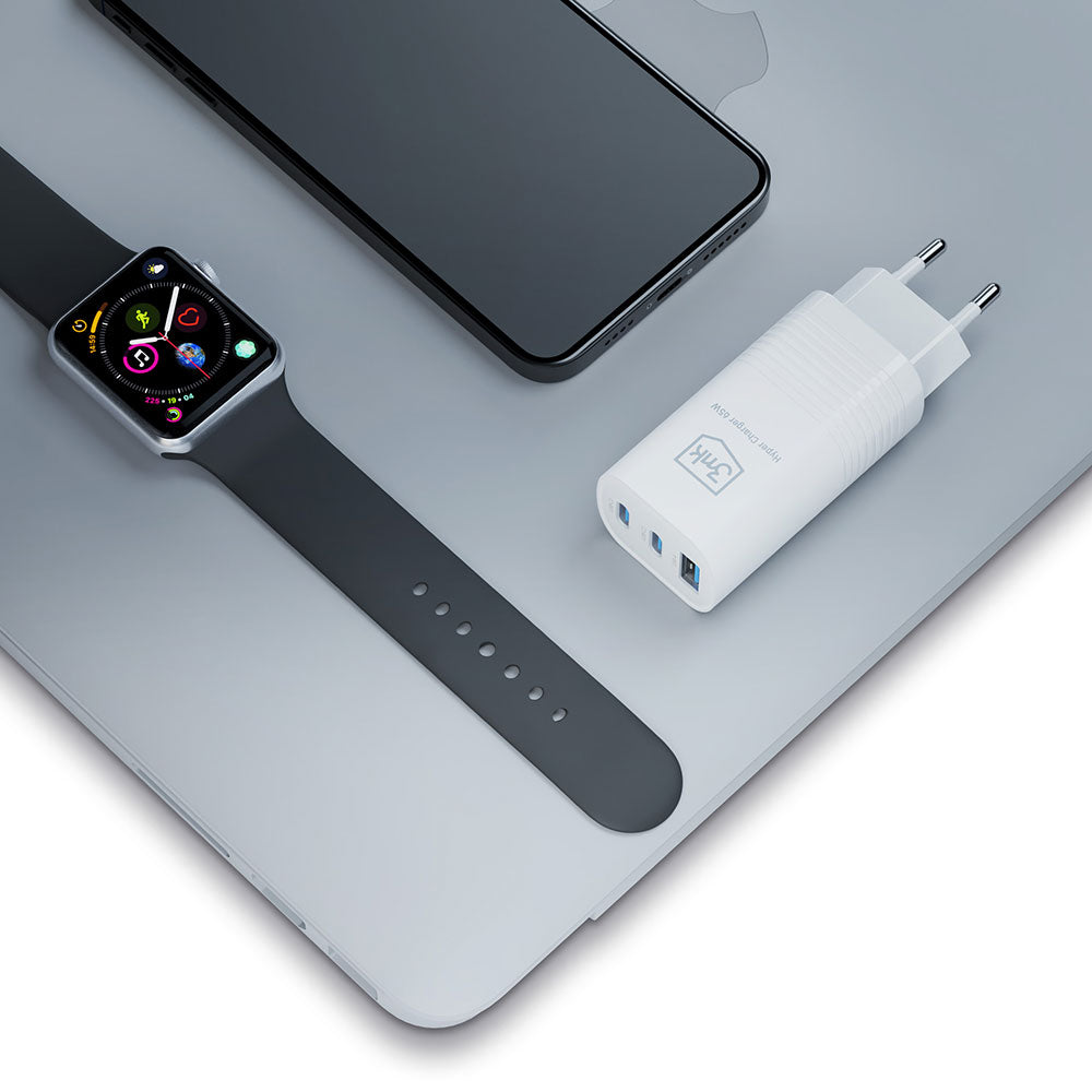 ŁADOWARKA SIECIOWA 3MK HYPER CHARGER 65W BIAŁA
