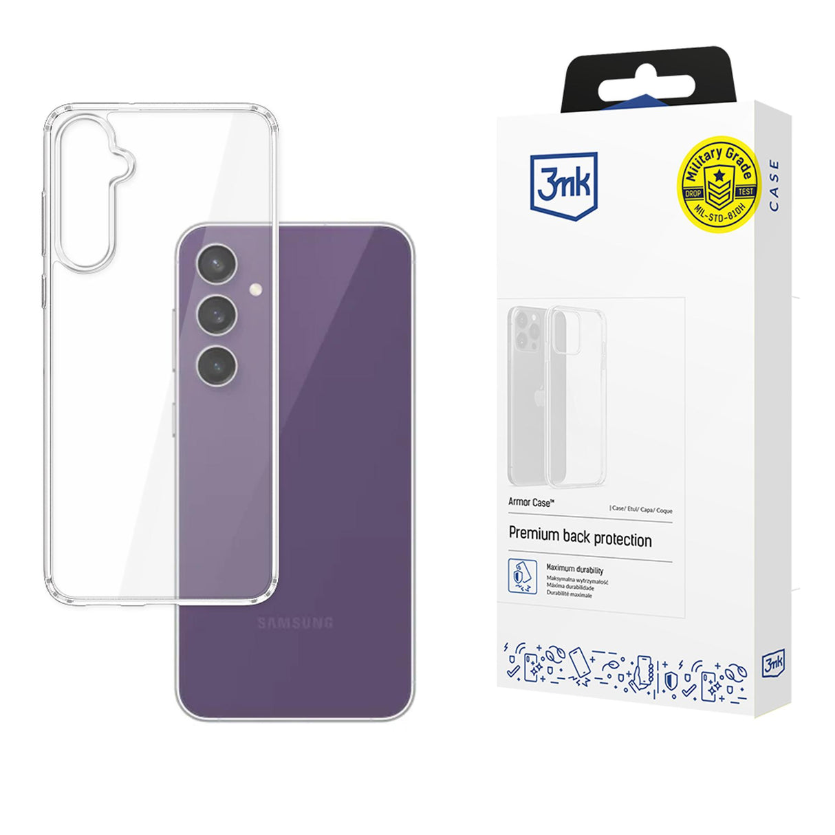 ETUI SAMSUNG GALAXY S23 FE - 3MK ARMOR CASE TRANSPARETNE