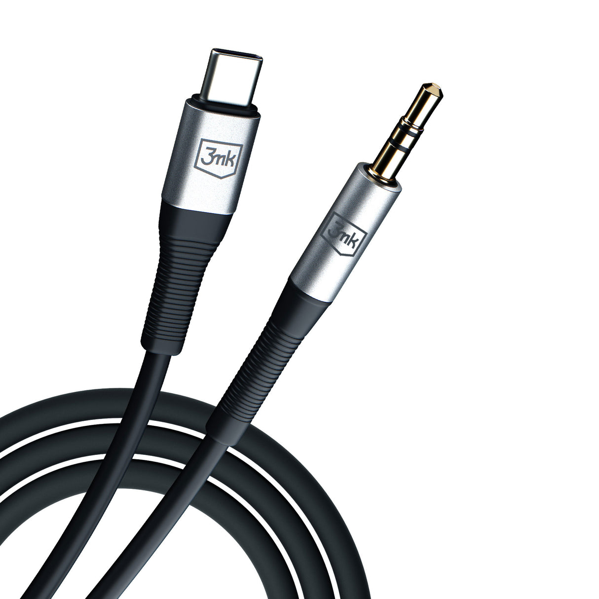 ADAPTER 3MK AUX CABLE USB-C - JACK 3,5 MM CZARNY
