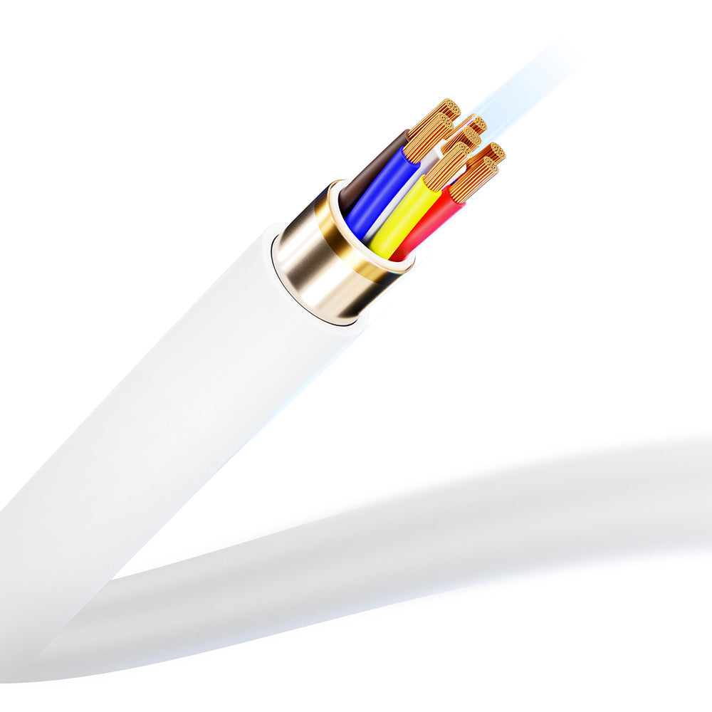 KABEL 3MK HYPER SILICONE CABLE USB C DO USB C 2M 100W WHITE BIAŁY
