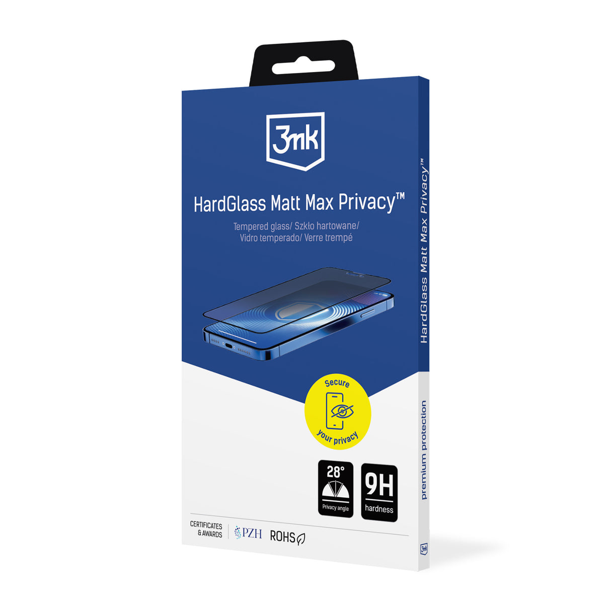 SZKŁO HARTOWANE PRYWATYZUJĄCE MATOWE APPLE IPHONE 16 PRO MAX - 3MK HARDGLASS MATT MAX PRIVACY