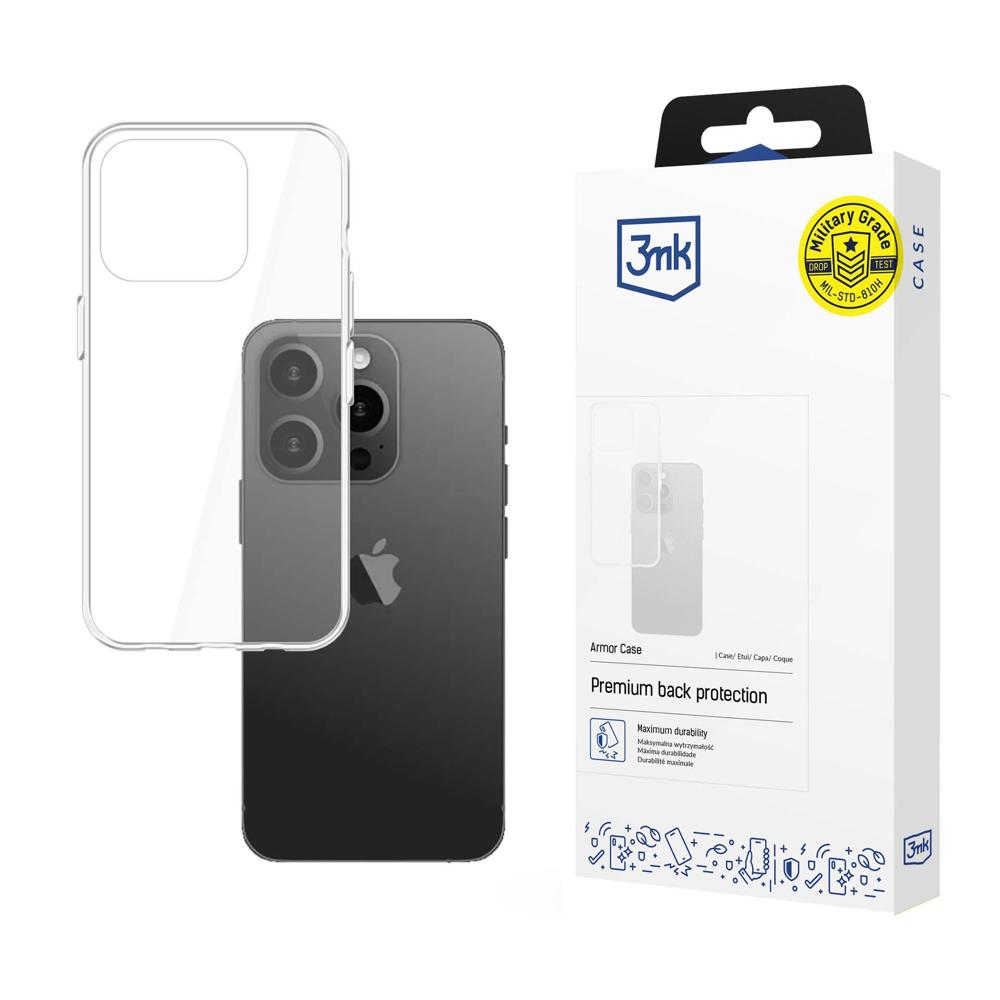 ETUI APPLE IPHONE 15 PRO - 3MK ARMOR CASE TRANSPARETNE