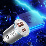 ŁADOWARKA SAMOCHODOWA 3MK HYPER CAR CHARGER 30W PD QC PPS USB 1A1C SILVER