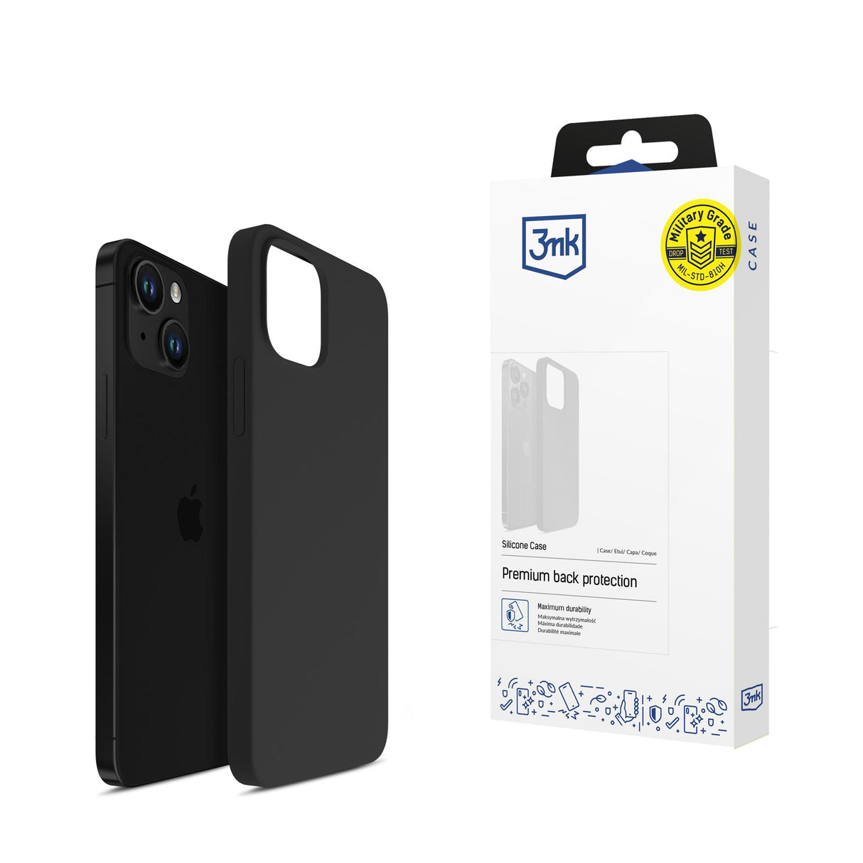 ETUI APPLE IPHONE 14 PLUS - 3MK SILICONE CASE CZARNE