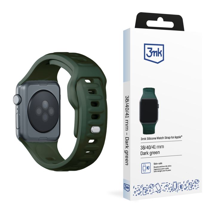 PASEK SILIKONOWY 3MK SILICONE WATCH STRAP DO APPLE WATCH 38 / 40 / 41 MM - ZIELONY