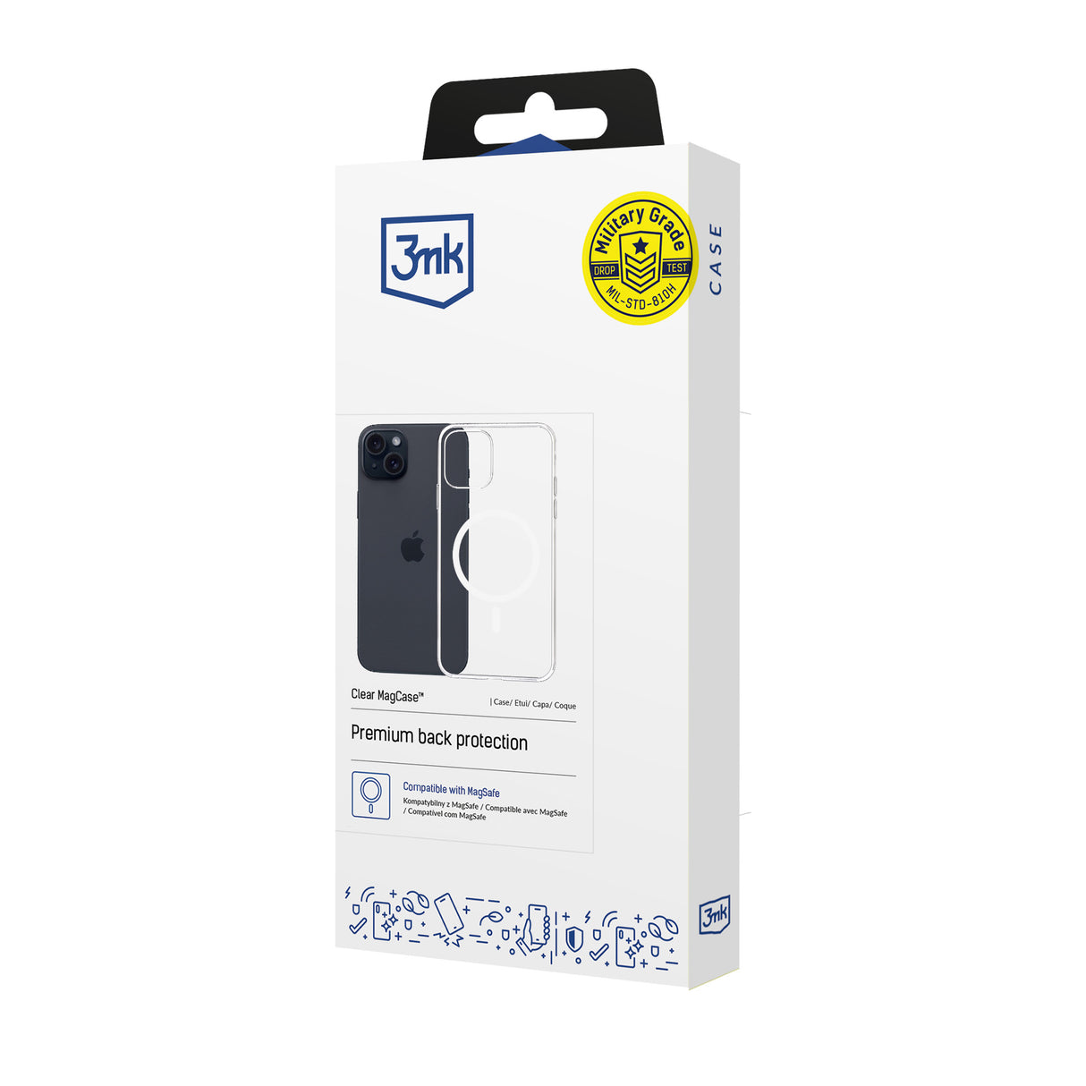 ETUI APPLE IPHONE 15 PLUS - 3MK CLEAR MAGCASE