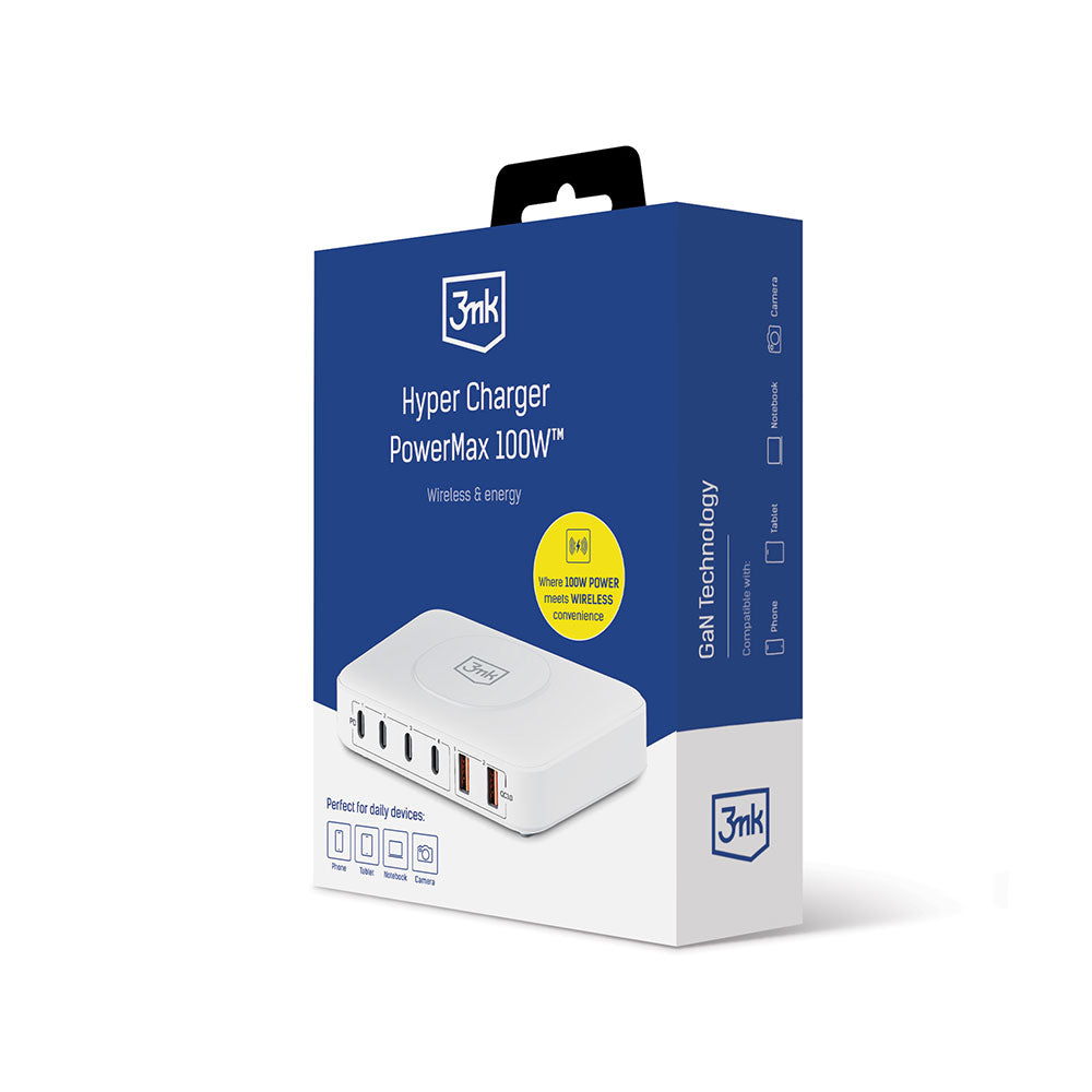 ŁADOWARKA SIECIOWA 3MK HYPER CHARGER POWERMAX 100W BIAŁA