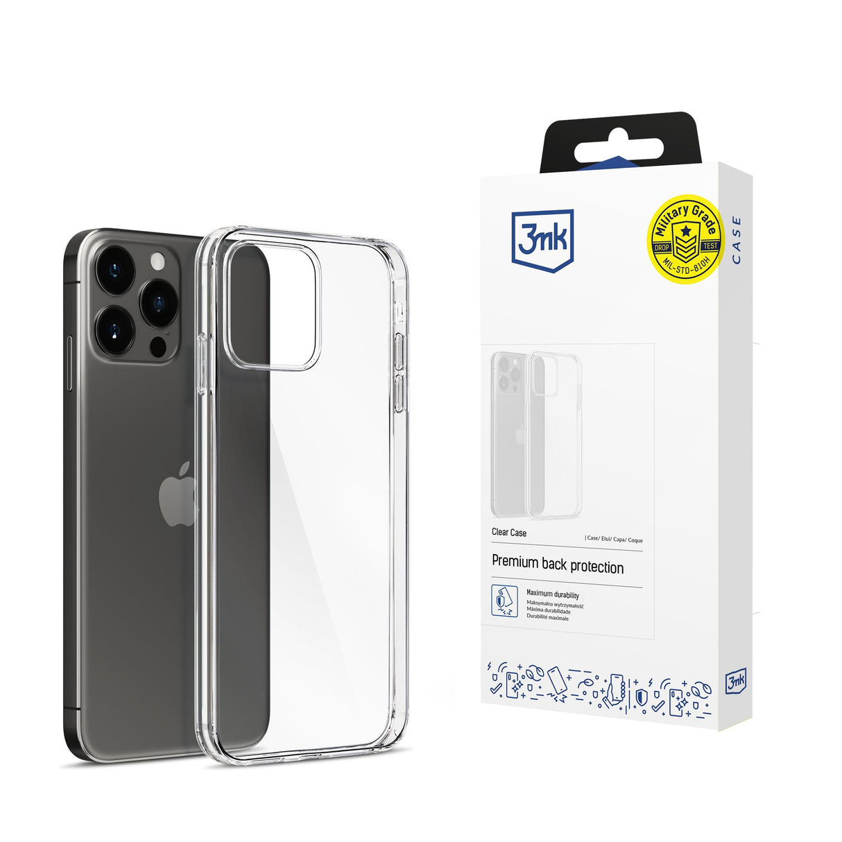 ETUI APPLE IPHONE 15 PRO MAX - 3MK CLEAR CASE