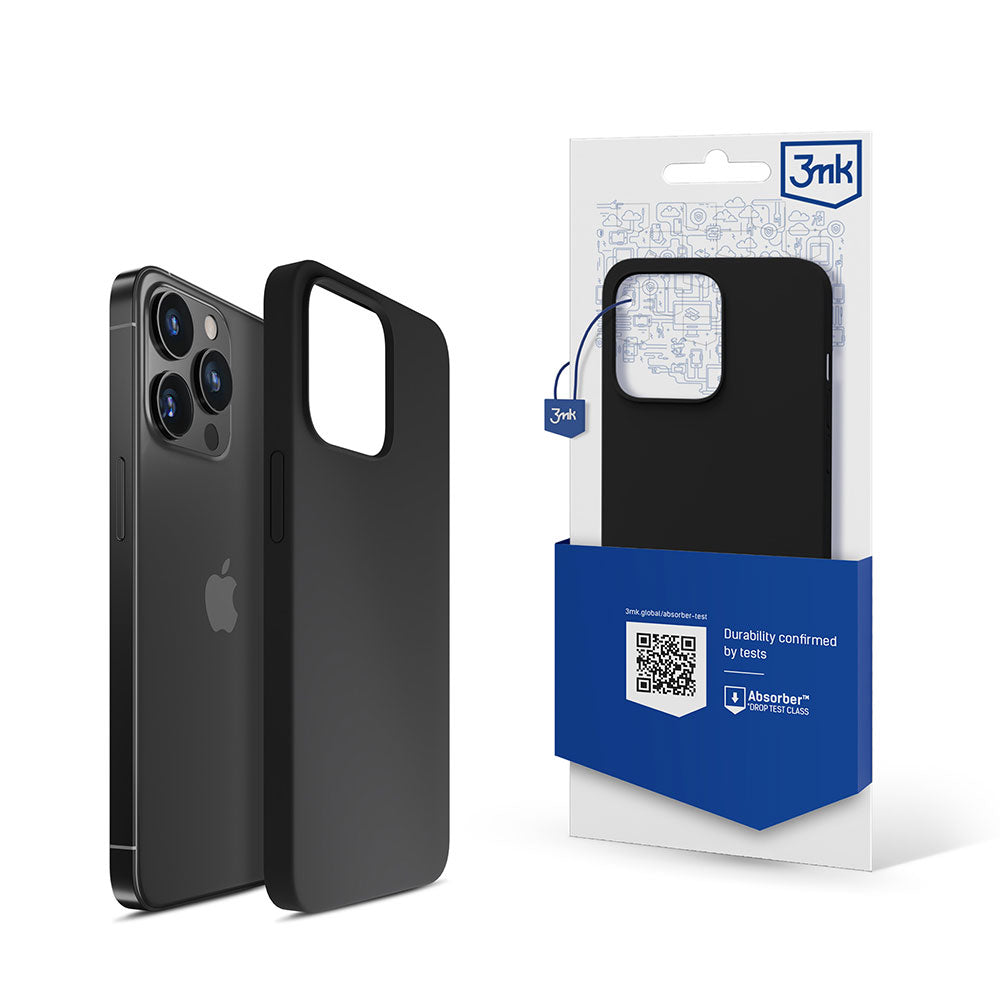 ETUI APPLE IPHONE 14 PRO MAX - 3MK SILICONE CASE CZARNE