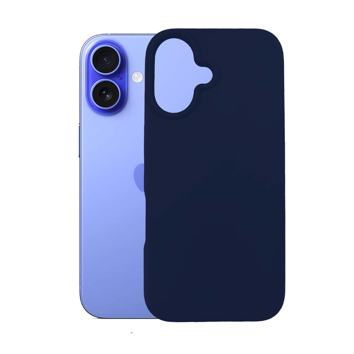 ETUI APPLE IPHONE 16 - 3MK SILICONE CASE DARK NAVY GRANATOWE