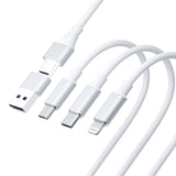 KABEL 3W1 3MK HYPER CABLE 3IN1 A/C TO C/MICRO/LIGHTNING 1.5M WHITE BIAŁY