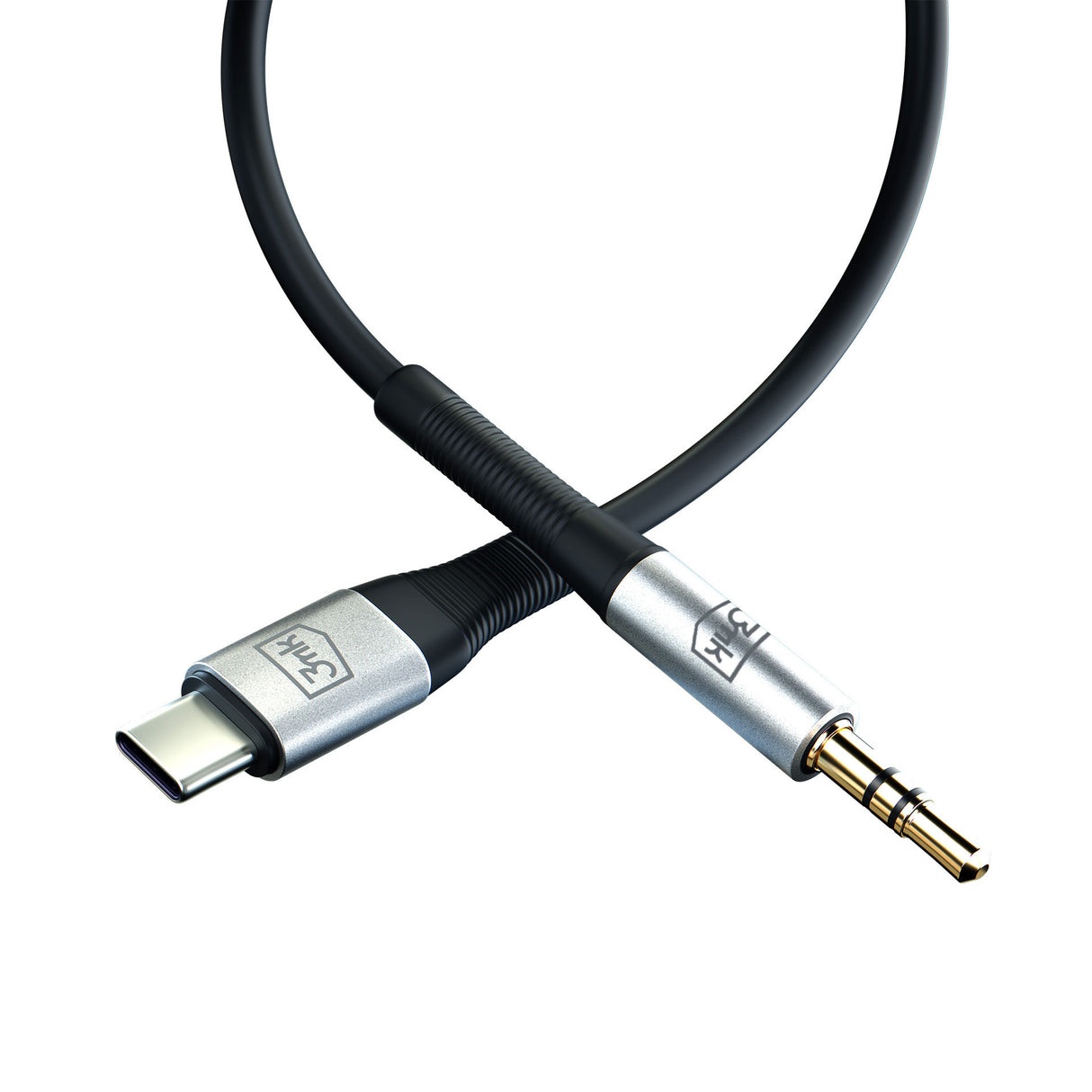 ADAPTER 3MK AUX CABLE USB-C - JACK 3,5 MM CZARNY