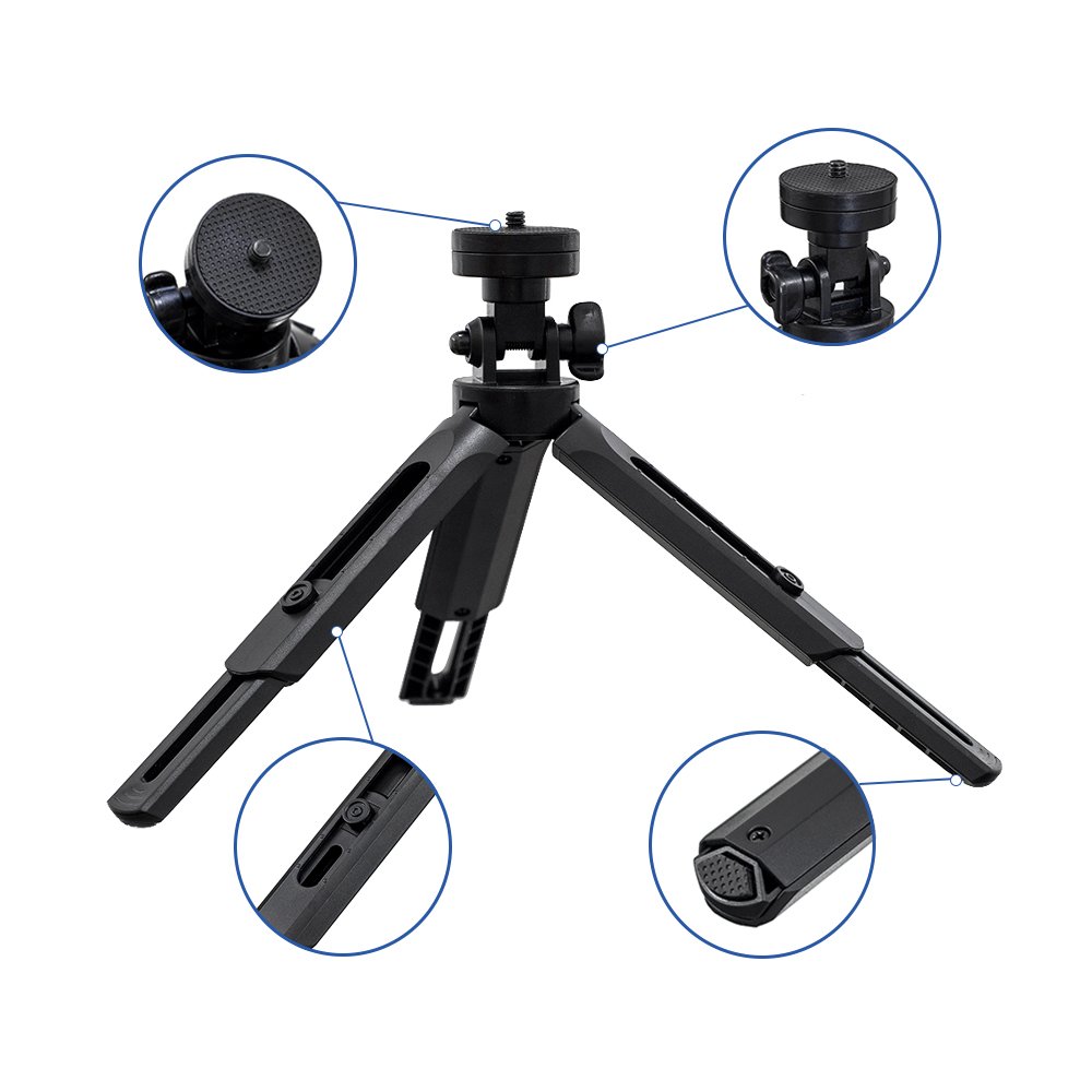 MINI STATYW UCHWYT DO ZDJĘĆ SELFIE NA TELEFON APARAT KAMERĘ GOPRO 16 - 21 CM CZARNY
